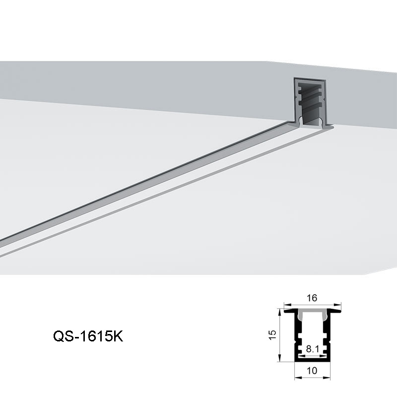 Recessed Mini 8mm LED Strip Light Aluminum Channel With Flange